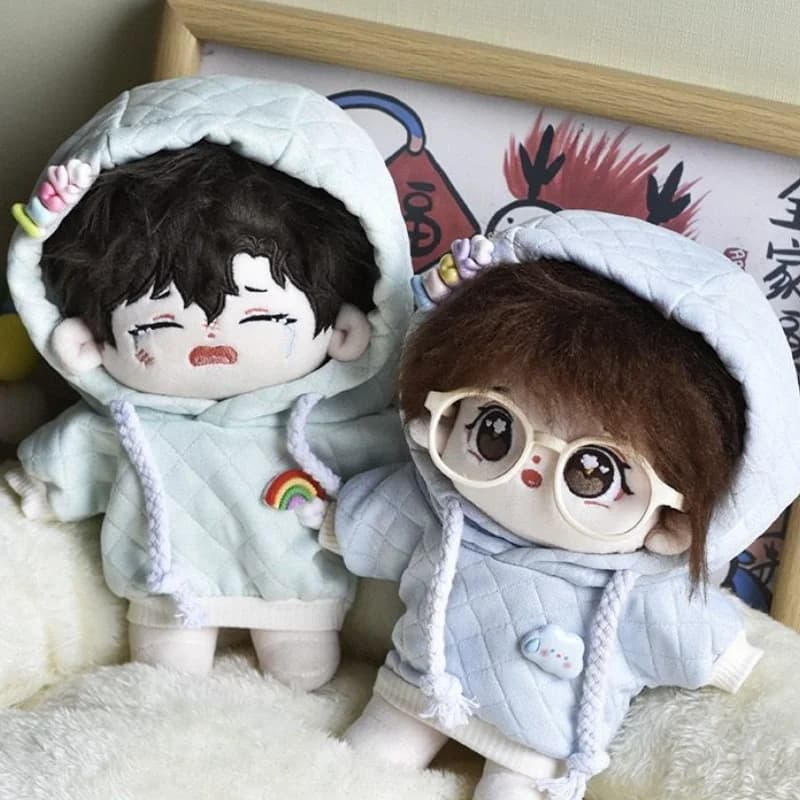Handmade Hoodies For 20cm Cotton Dolls Sweatshirt Outfits Fashion Clothes For Plush Idol Dolls Tops Dolls Sweater Accessories