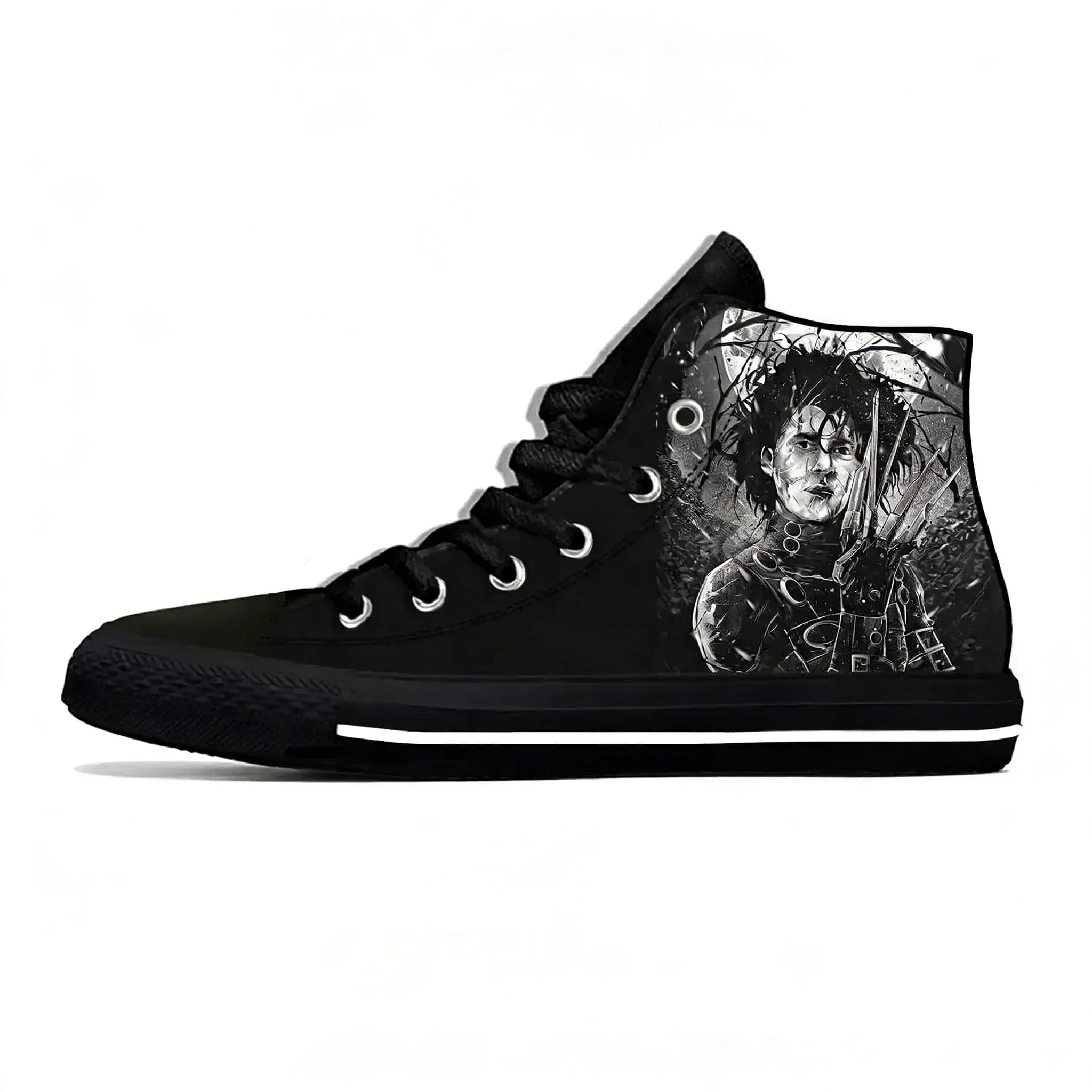 Hot Cool Edward Scissorhands Johnny Depp Fashion Casual Shoes High Top Breathable Men Women Classic Sneakers Latest Board Shoes