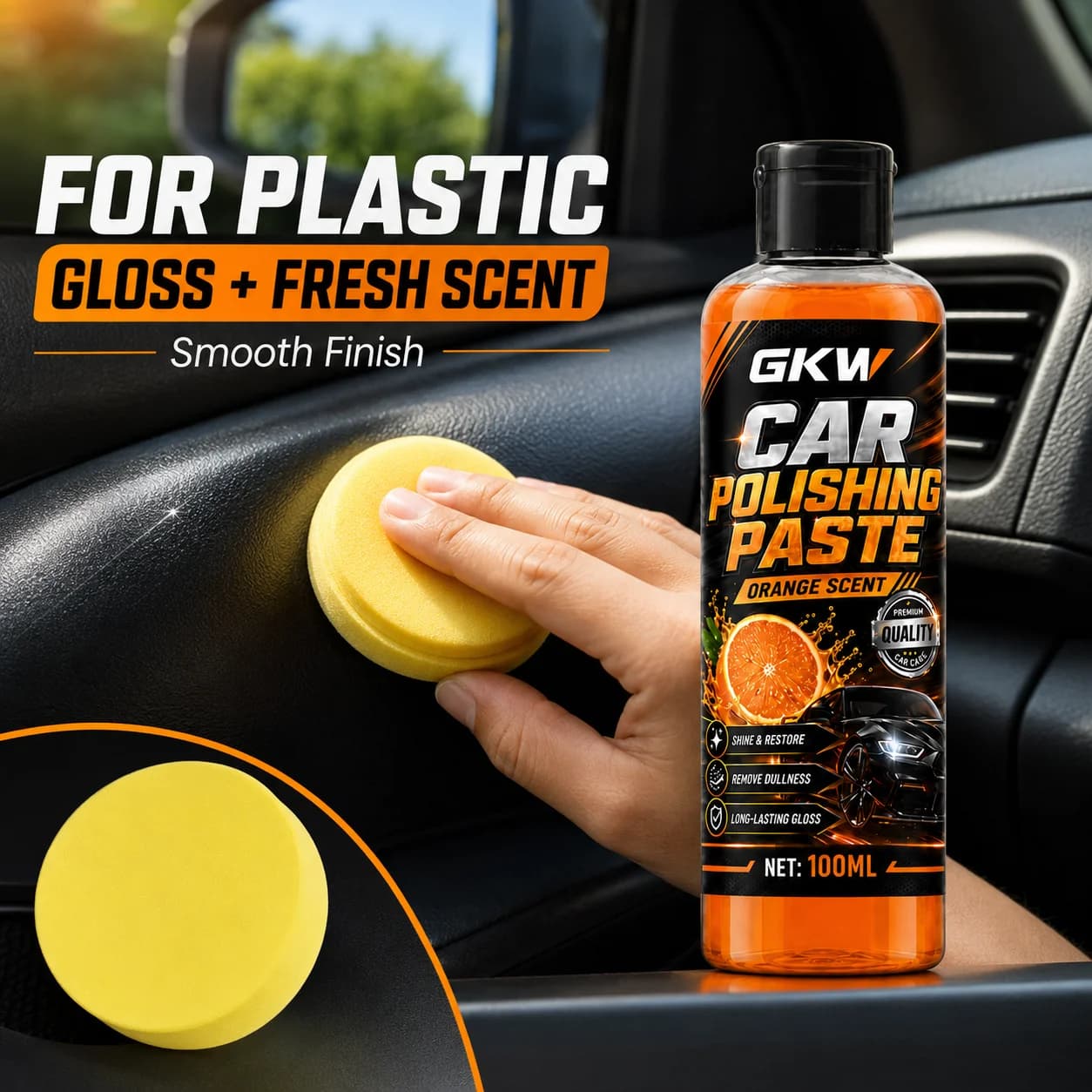 Long-Lasting Protective Car Polish Wax to Repair Minor Paint Scratches, Isolate Rainwater and Stains, Brighten the Car Body, and Prevent Paint Fading and Oxidation
