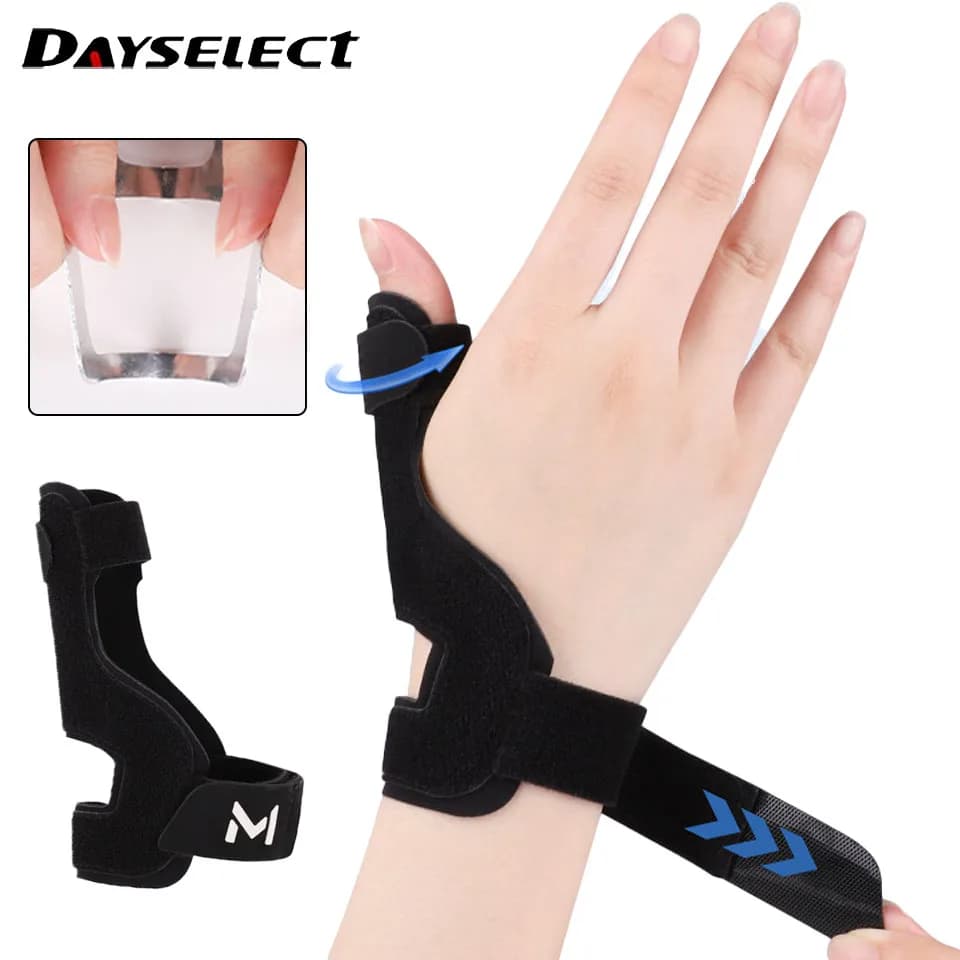 Supporto per Polso in Alluminio con Doppia Fascia di Fissaggio, Sottile e Leggero, Protezione per Pollice e Dita, per Uomini e Donne