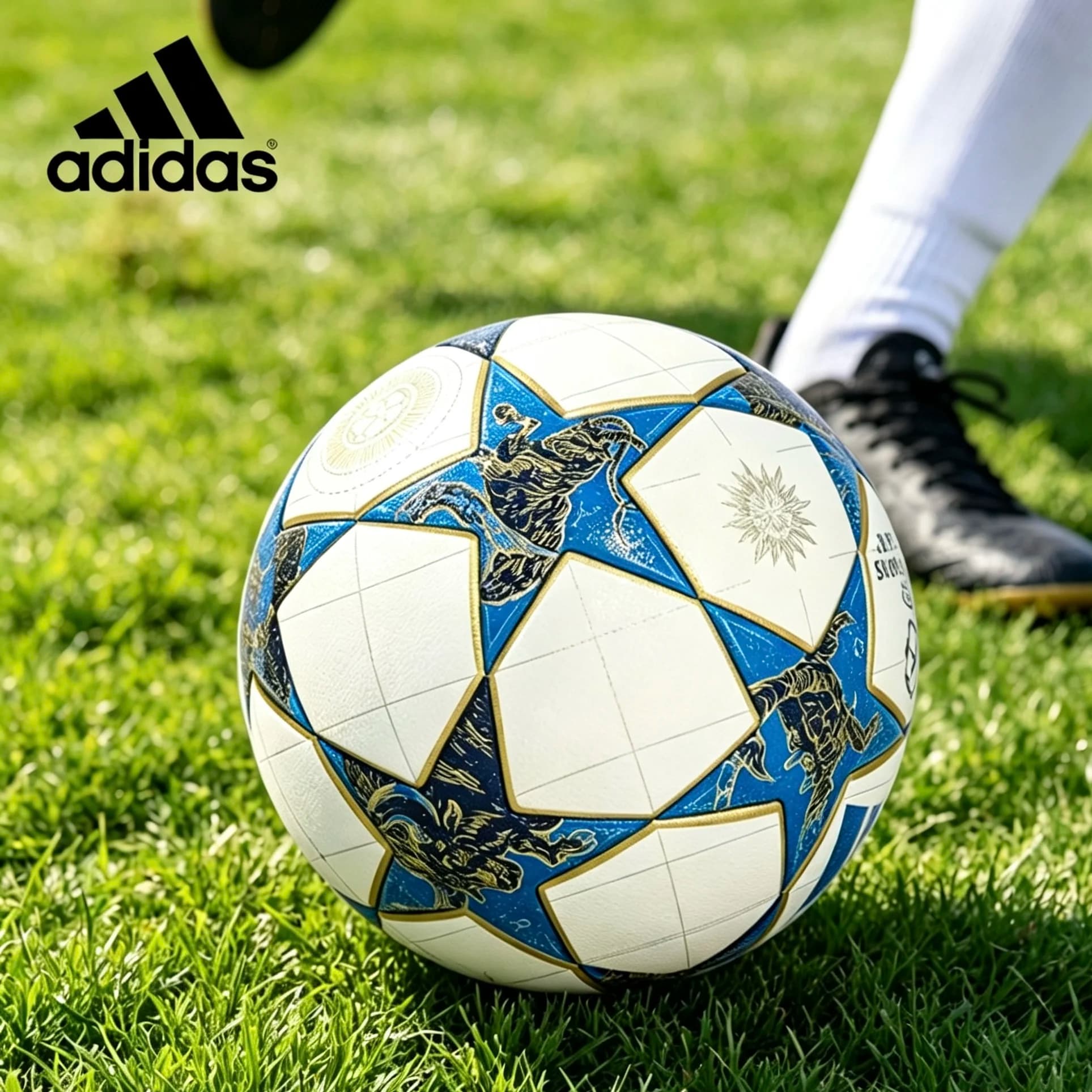 Adidas sports training practical and durable match ball for both men and women, machine sewn anti slip football JP1541
