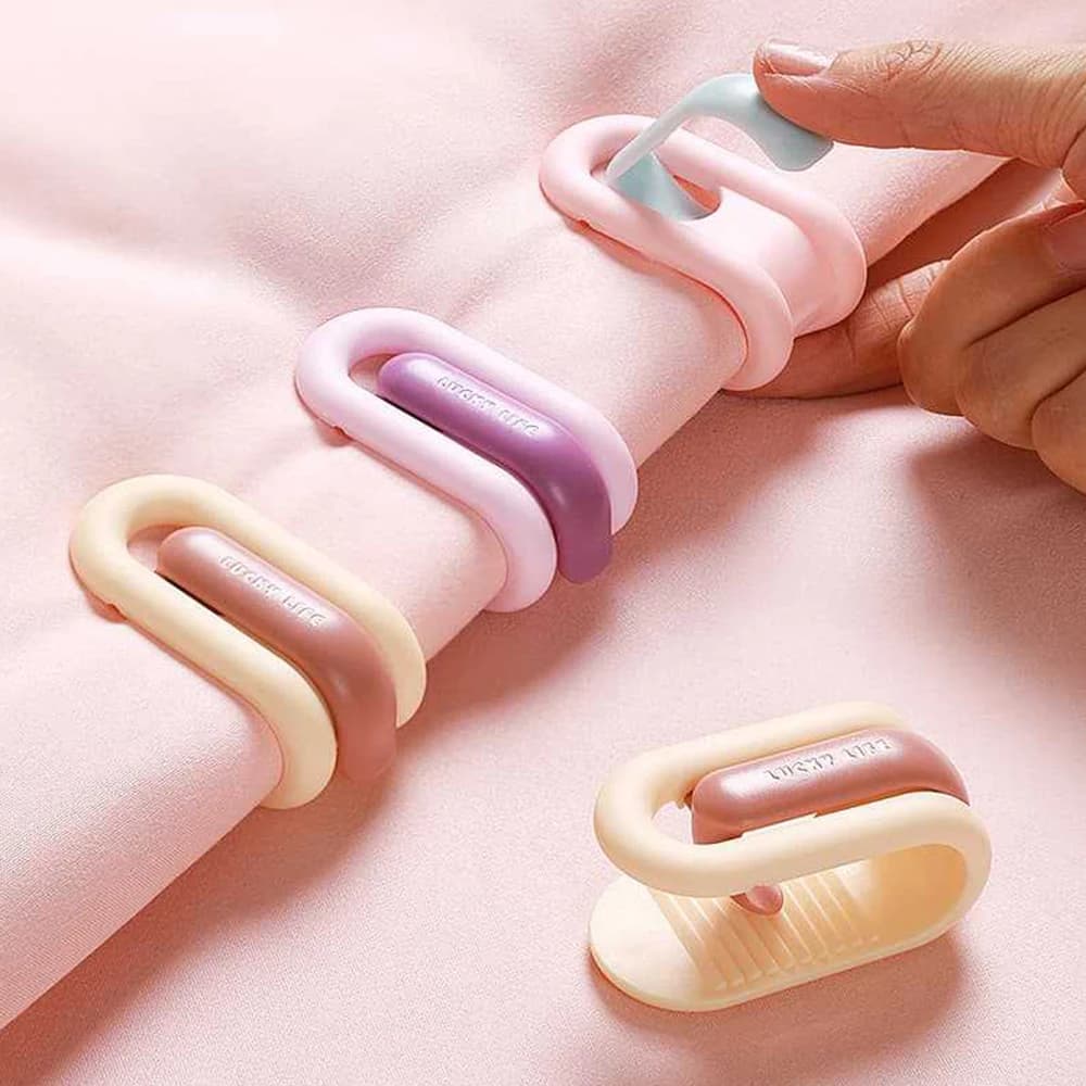 6 pezzi porta lenzuola arcobaleno: clip per trapunta di sicurezza senza ago, impugnature per materasso invisibili per copripiumino e coperta, impugnatura forte ​