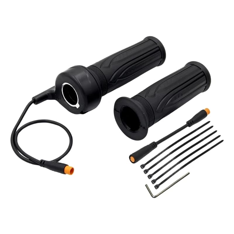 Throttle Accelerator Handle Part for 12V-72V Electric Scooter, Twist Speed Grip with Wiring Textured Nonslip D7YA