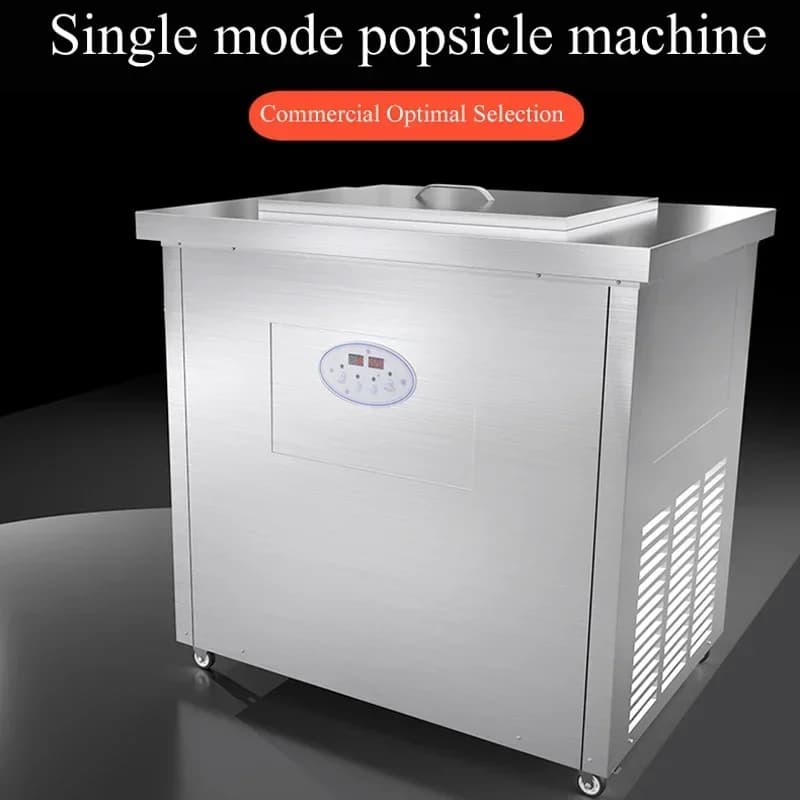 Macchina per gelato elettrica con stampo da 40 pezzi con compressore per frigorifero, macchina per ghiaccioli, yogurt, latte, commerciale in acciaio inossidabile