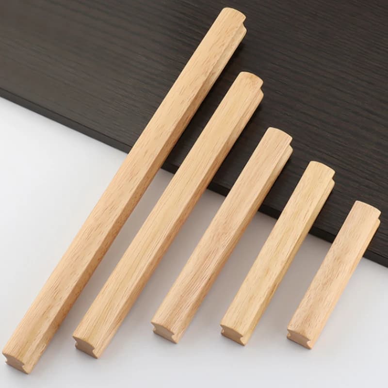 Maniglie per mobili in legno massello Tavolini da toeletta minimalisti Scarpiere Armadi da cucina Cassetti Armadi Maniglie per porte