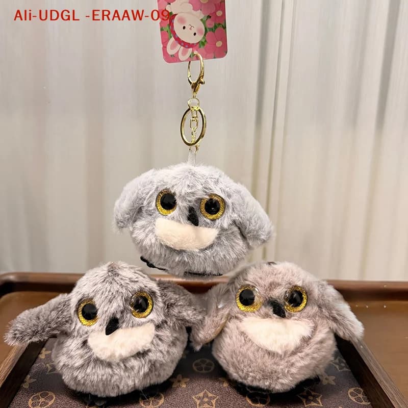 Portachiavi con Simpatico Peluche a Forma di Gufo, Ciondolo Decorativo per Zaino, Regalo