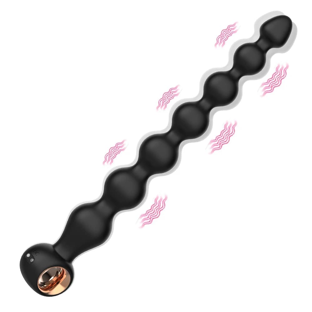 7 perline a costine in silicone anale butt plug vibratore 10 vibrazione dildo maschile massaggiatore della prostata giocattoli adulti del sesso per uomini donne coppia