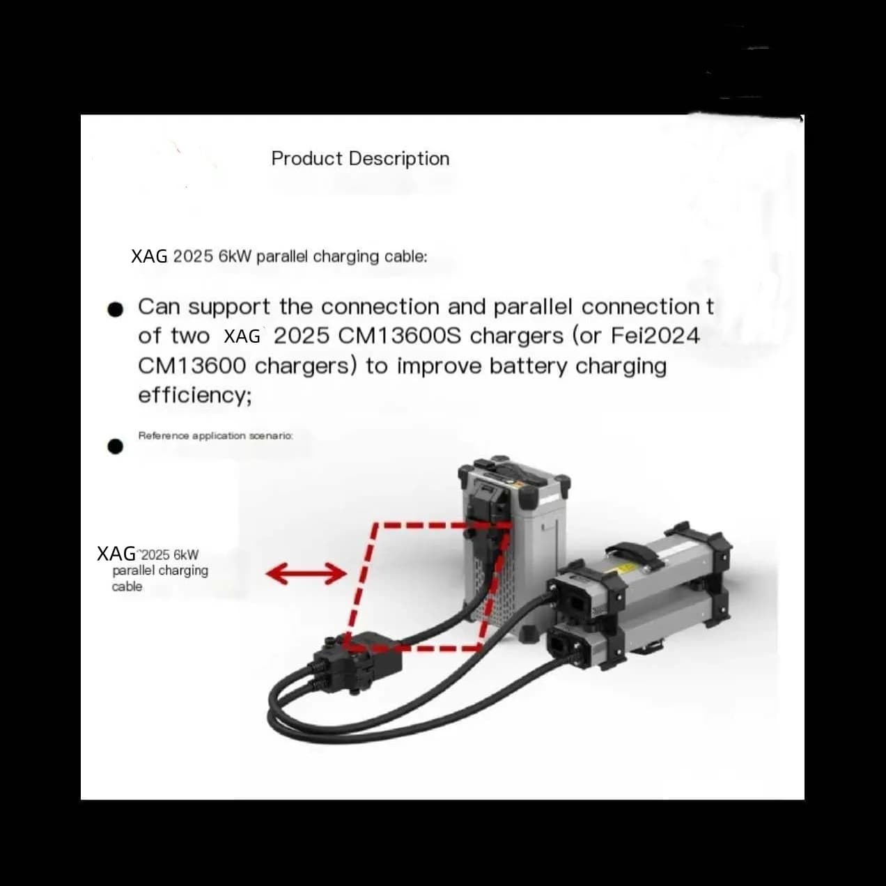 Parte del kit cavo di ricarica parallelo da 6 kW per accessori per droni agricoli caricabatterie Agras XAG CM13600S/CM13600