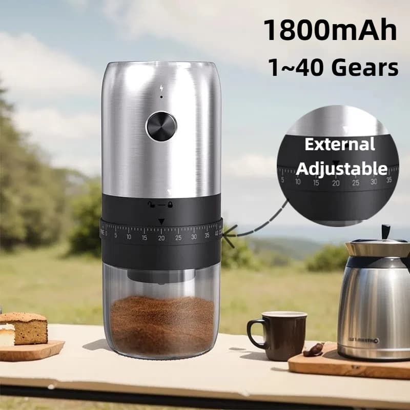 Macinacaffè portatile Elettrico USB ricaricabile Frullatori per uso domestico all'aperto Professione Macinazione di chicchi di caffè regolabili per la cucina