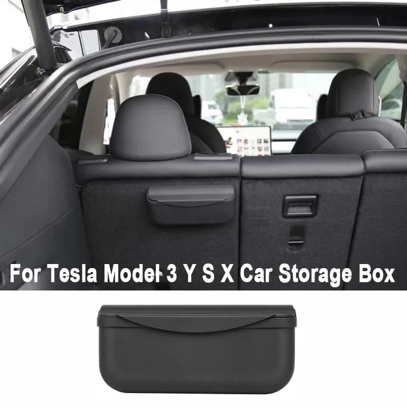 Per Tesla Modello 3 YSX Scatola di immagazzinaggio per auto Custodia appiccicosa Occhiali Occhiali da sole Supporto per rifiuti Bidone della spazzatura TPE Stickable Accessori auto