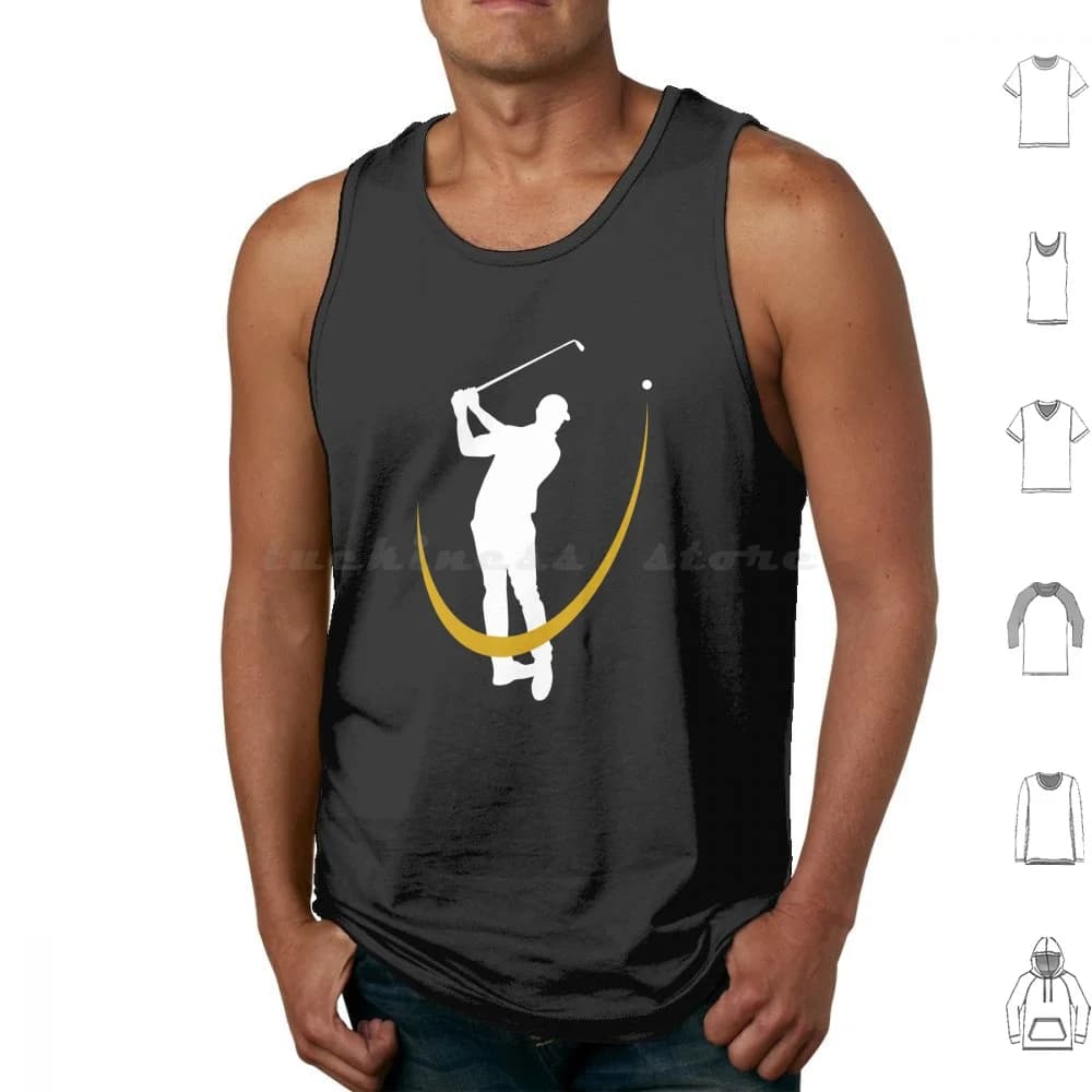 Golf Golfer Tee Shot Golfing Tank Tops Vest Sleeveless Golf Golfing Golfer Golfers Golf Course Golf Clubs Golf