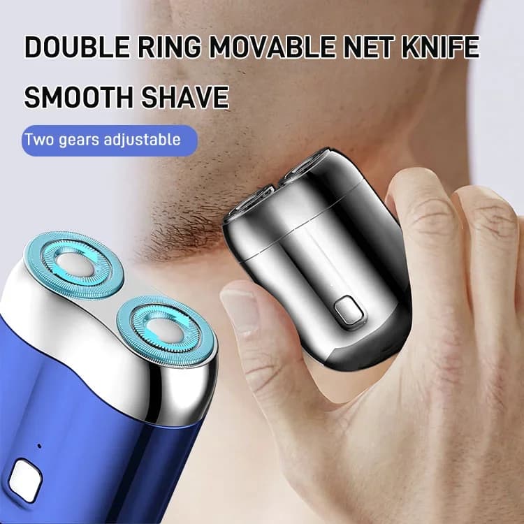 2025 New Mini Electric Double Head Razor Wallet Bearing Barba Trimmer Razor Pocket Waterproof And Razor Replace