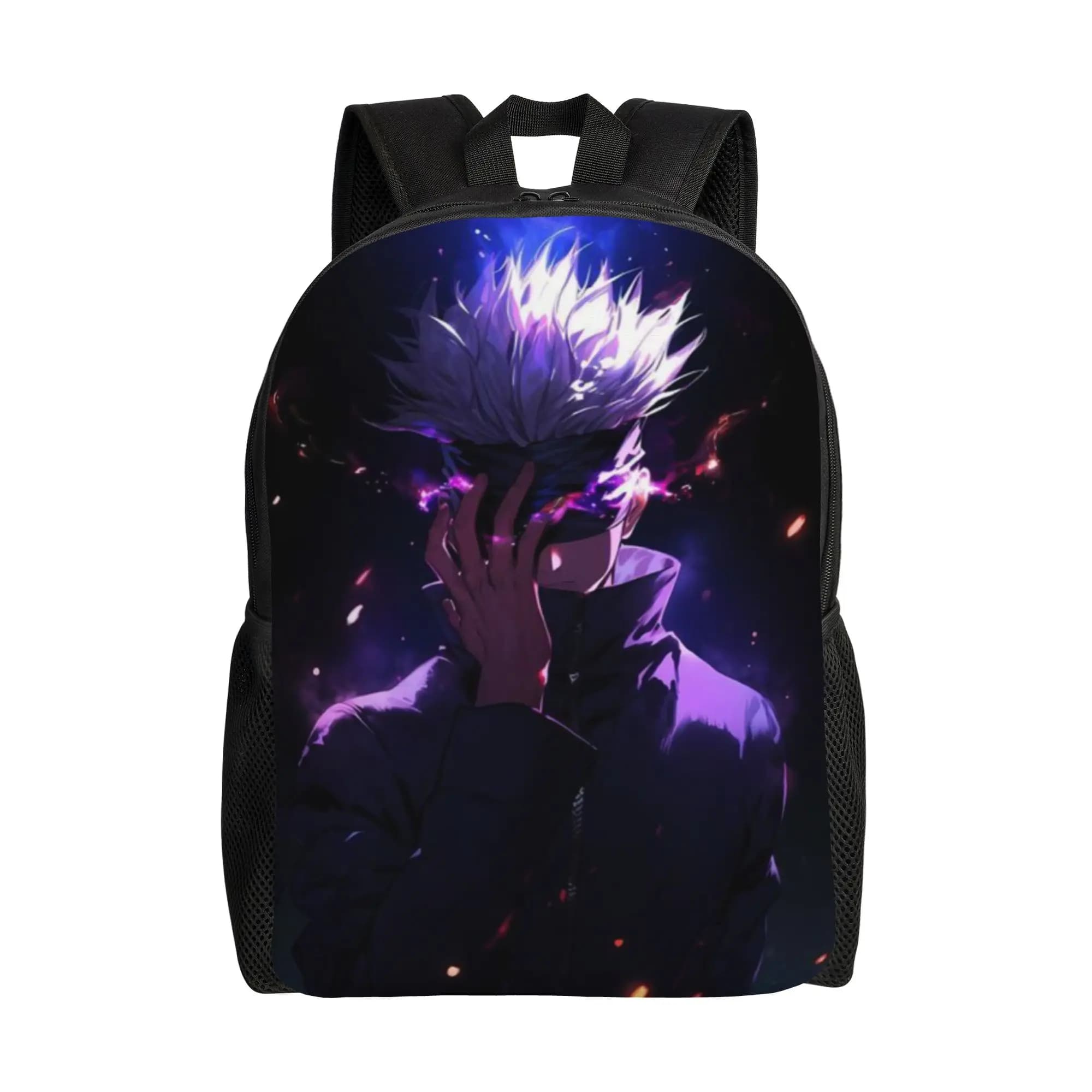 Zaino Jujutsu Kaisen per il ritorno a scuola, modello Sorcerer Squad, leggero.