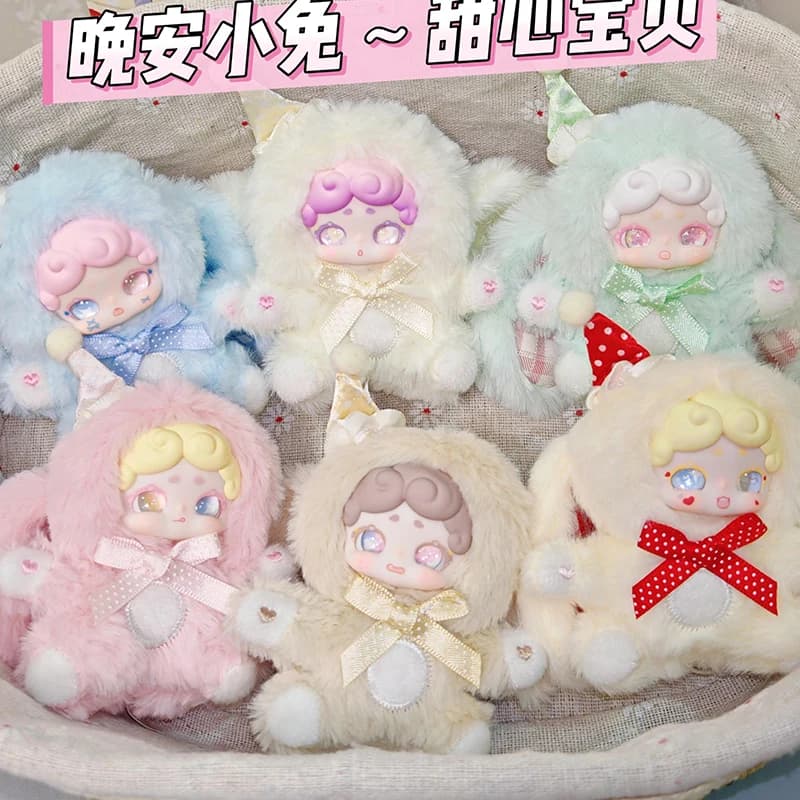 LuckyDeerNai Sweetheart Baby Series Blind Box LuckyDeerNai V6 Portachiavi in vinile peluche Borsa a sorpresa Simpatico coniglietto bambola ciondolo giocattolo regalo