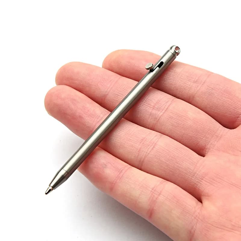 Mini penna portatile in titanio Gadget EDC Penna per firma creativa per personalità all'aperto