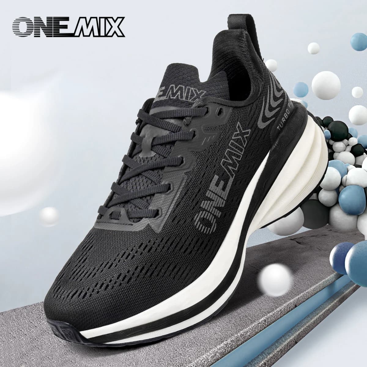 ONEMIX New Pillow Sneakers Men's Running Shoes Breathable Mesh Walking Fitness Jogging Shoes Women's Racing Shoes Jump