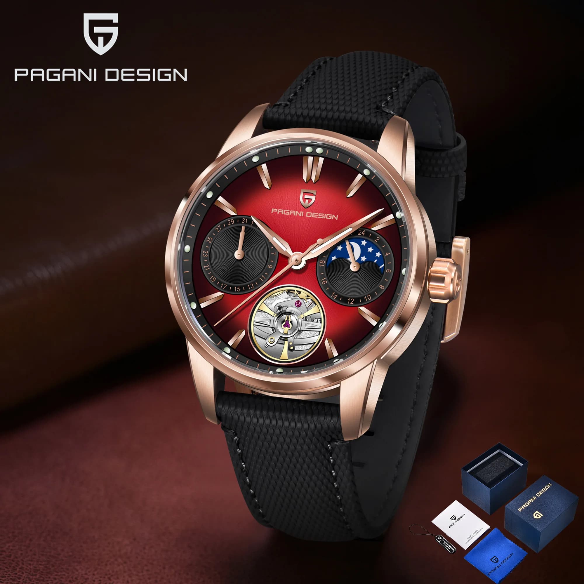 New PAGANI DESIGN watches 2025, Men's Luxury mechanical watches, Automatic wristwatch with Tourbillon, Fashion Sport watch, Gift box
