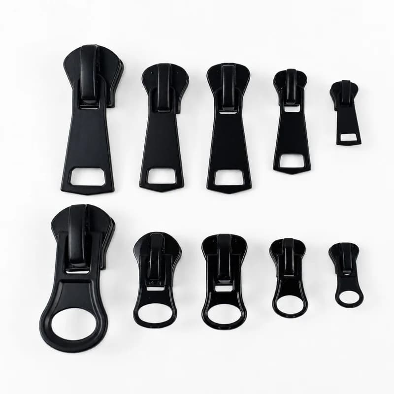 10-50Pcs Zipper Sliders for Resin Zippers 3# 5# 8# 10# 15# Black Auto Lock Zip Slider Replaceable Zips Head Puller Accessories