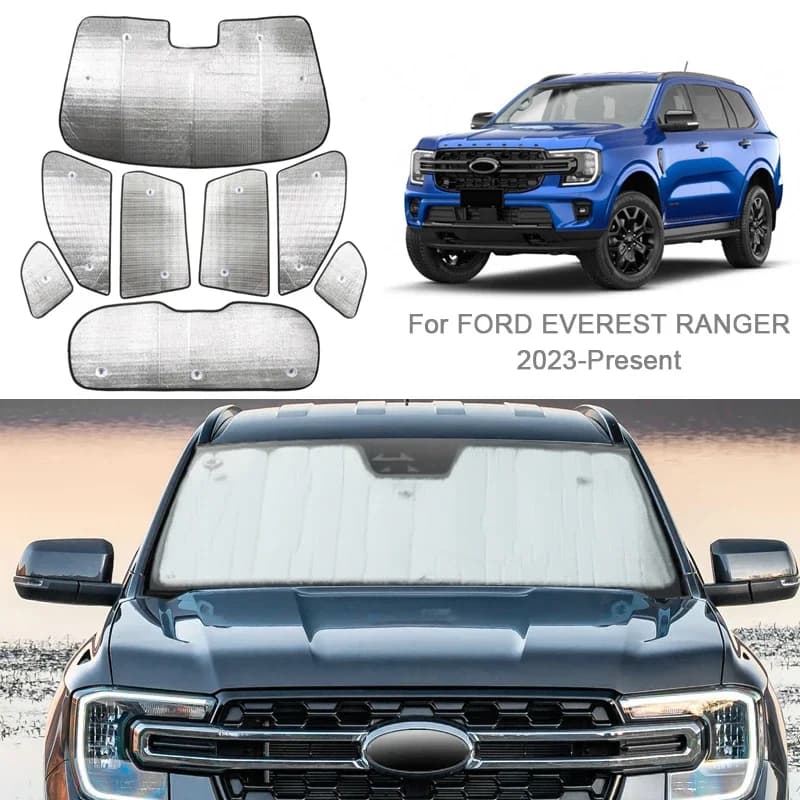 Parasole per auto copertura di protezione UV tenda per finestra laterale tenda parasole tappetino per visiera accessorio per parabrezza per Ford EVREST RANGER 2023-2026