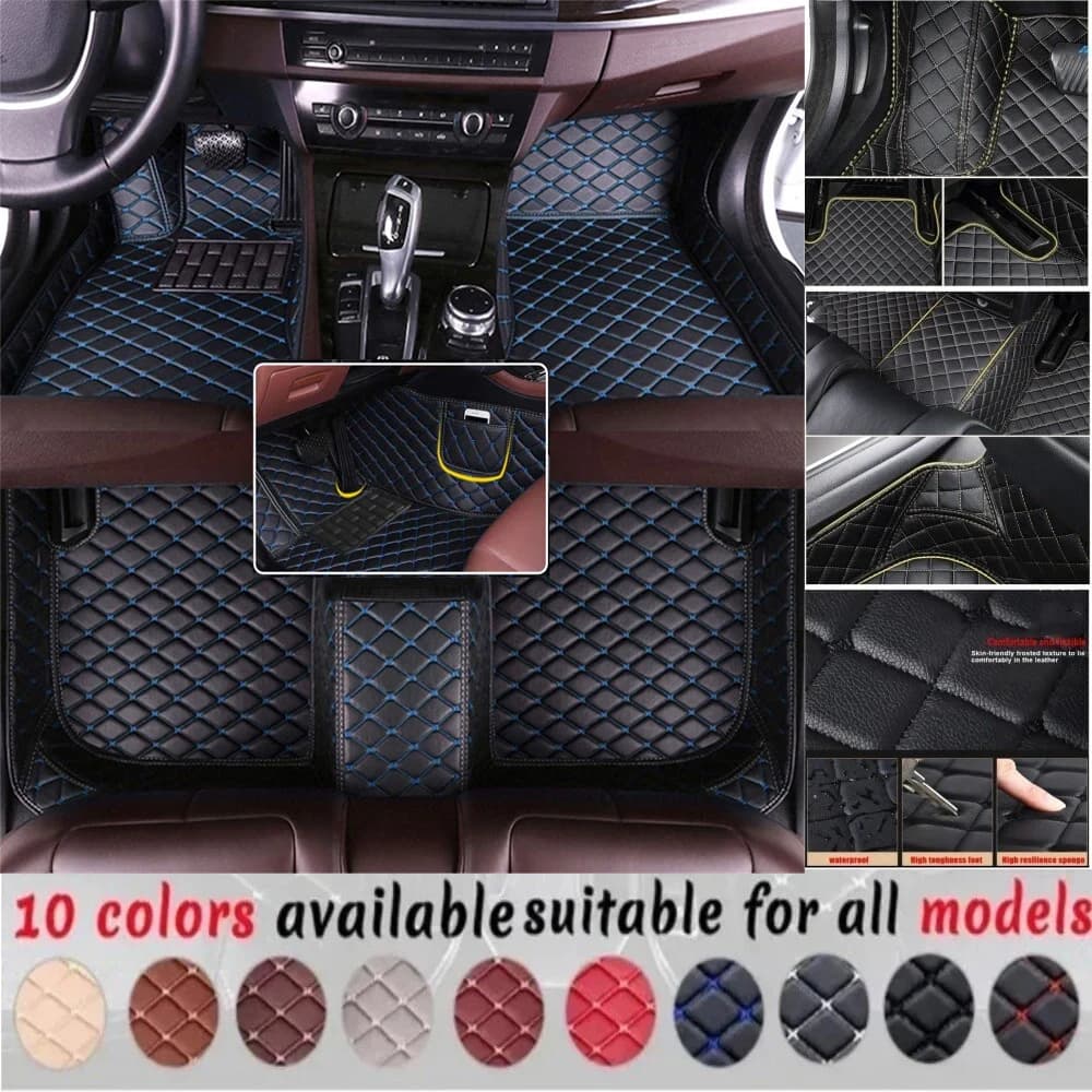 3D PU-leather Waterproof Custom Car Floor Mats For VW Golf GTI Auto Carpets Accessorie Coche Liners