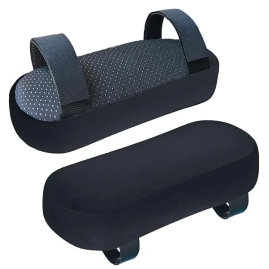 2-Pack Non-Slip Armrest Pads for Office and Gaming Chairs - Ergonomic Forearm Support Pillow for Desk, Computer and Wheelchair,