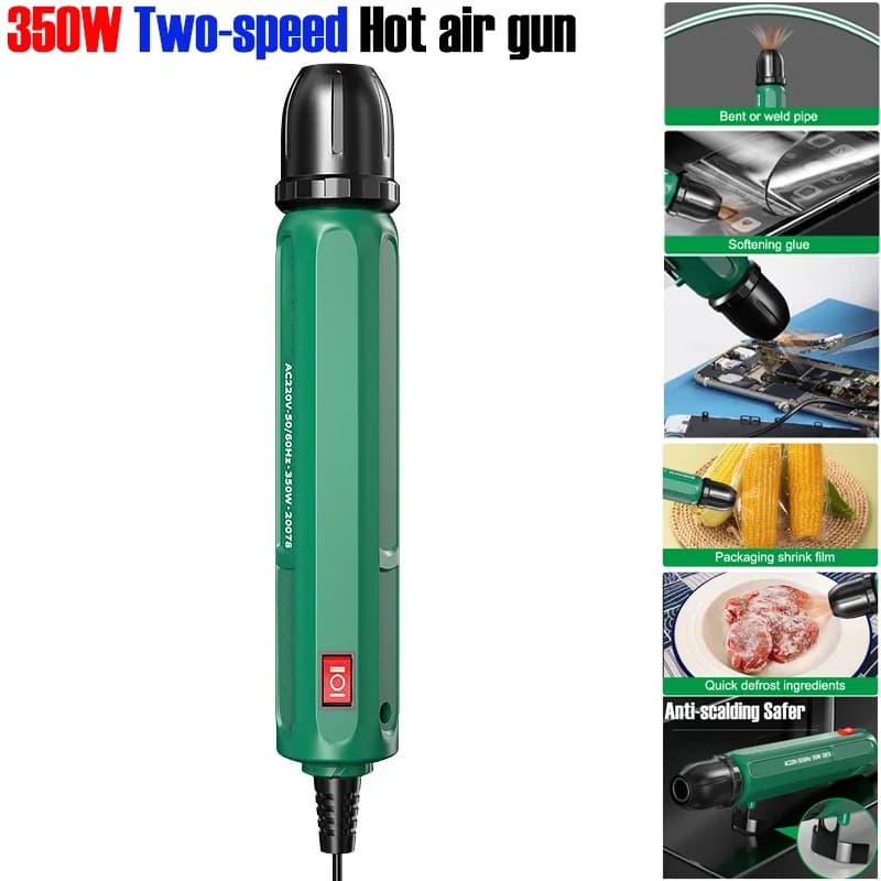350W 2 Gears Hot Air Gun Mini Blower for DIY Crafts Portable Tool Embossing Shrink Wrapping Drying Paint Soldering Dryer Tools
