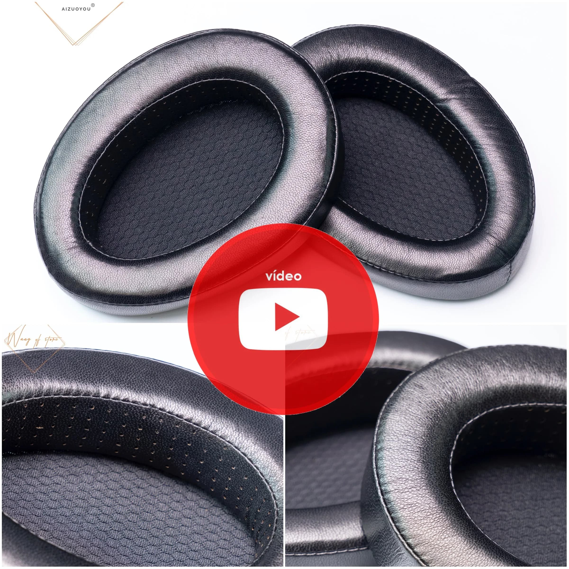 Cuscinetti auricolari in memory foam per cuffie Hifiman He1000,He1000Se,Arya,Ananda,Ananda-Bt,Edition Xs, Editionx Edx-V2, Jade Ii