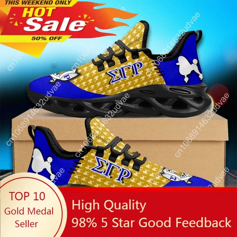 2023 Vendita Calda Scarpe Basse Moda Sigma Gamma Rho Poddles Mesh Scarpe Da Ginnastica Per Le Donne Calzature Traspiranti Camminare Corsa Zapatillas