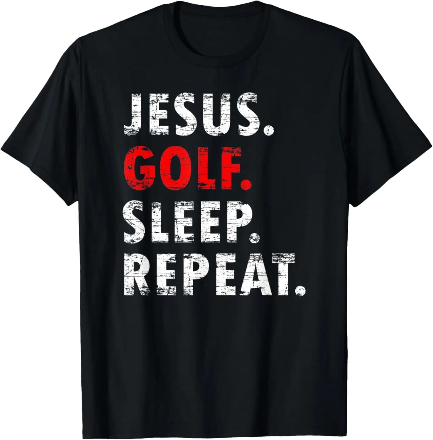 Maglietta Jesus Golf Sleep Repeat - Christian Hobby
