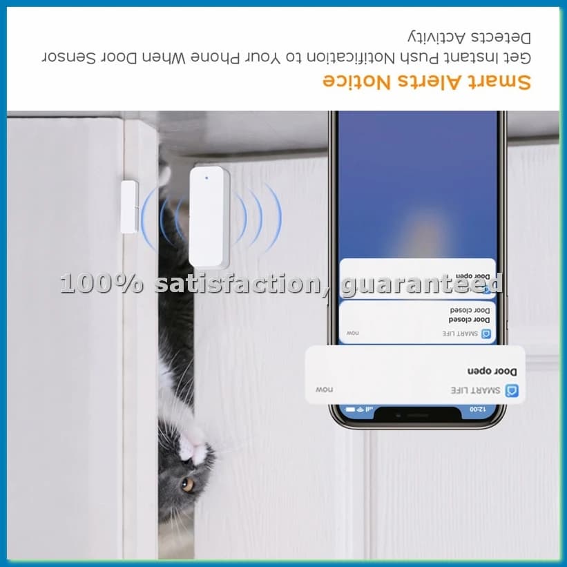 Sensore Intelligente per Porte e Finestre TUYA Zigbee 3.0, Connessione Wireless Multifunzione per App Smart Hub-SPMI