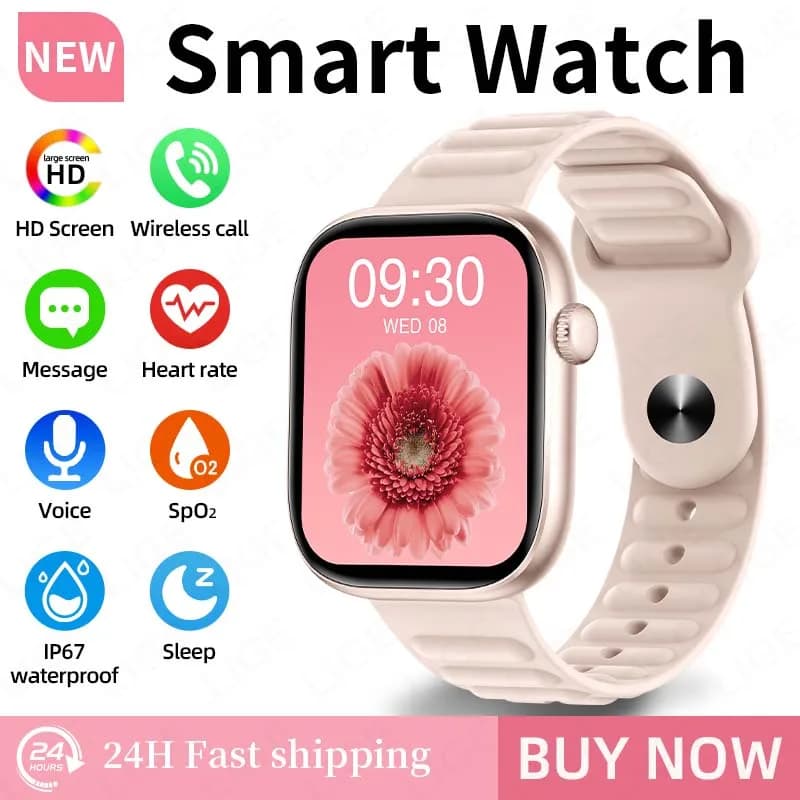 LIGE Nuovi Smartwatch con schermo da 1,83 pollici, chiamate Bluetooth, monitoraggio della frequenza cardiaca e del sonno, per uomo e donna, fitness tracker, smartwatch sportivo.
