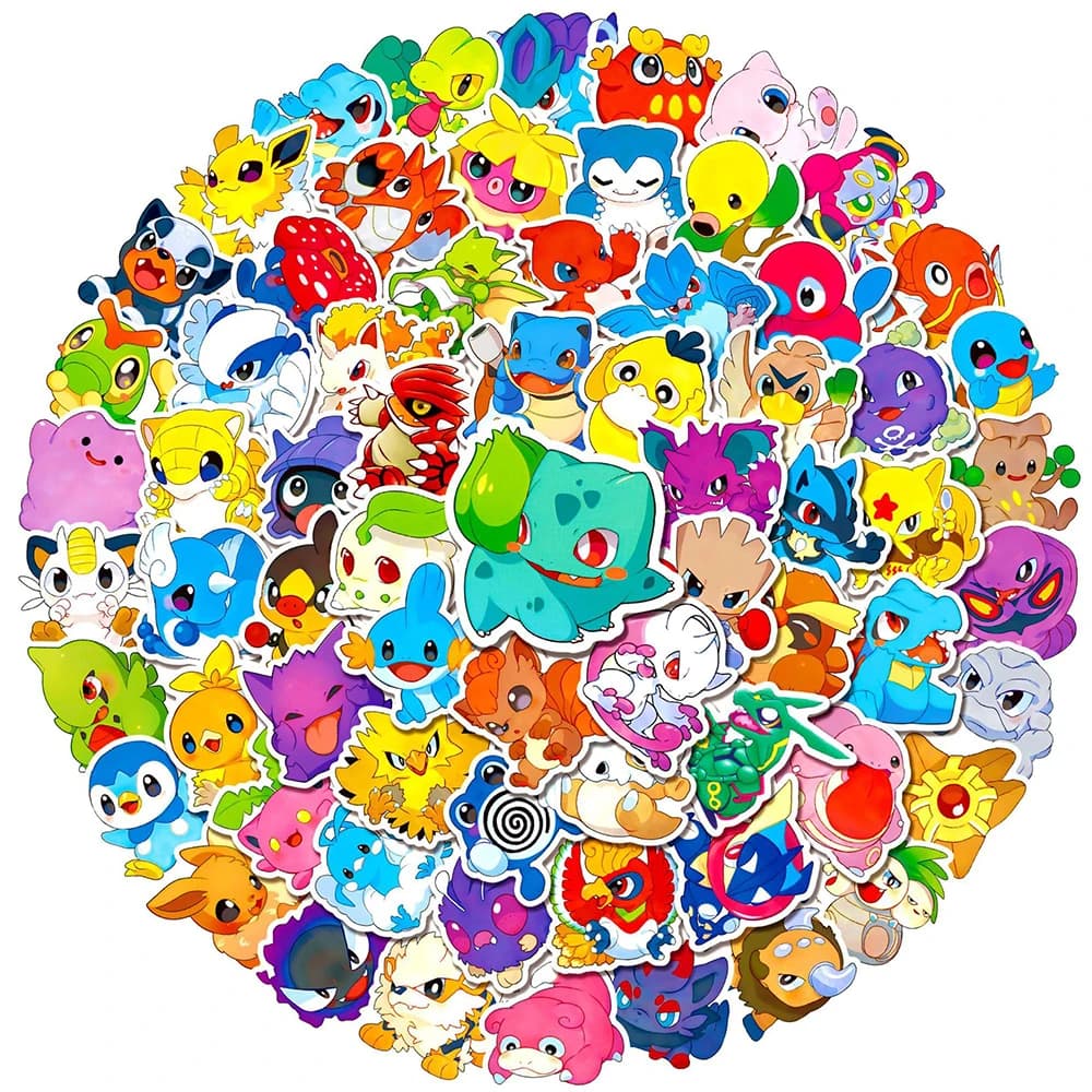 10/30/50/100pcs Cute Pokemon Cartoon Stickers Kawaii Pikachu Graffiti Decals DIY Laptop Phone Cases Notebook Waterproof Sticker