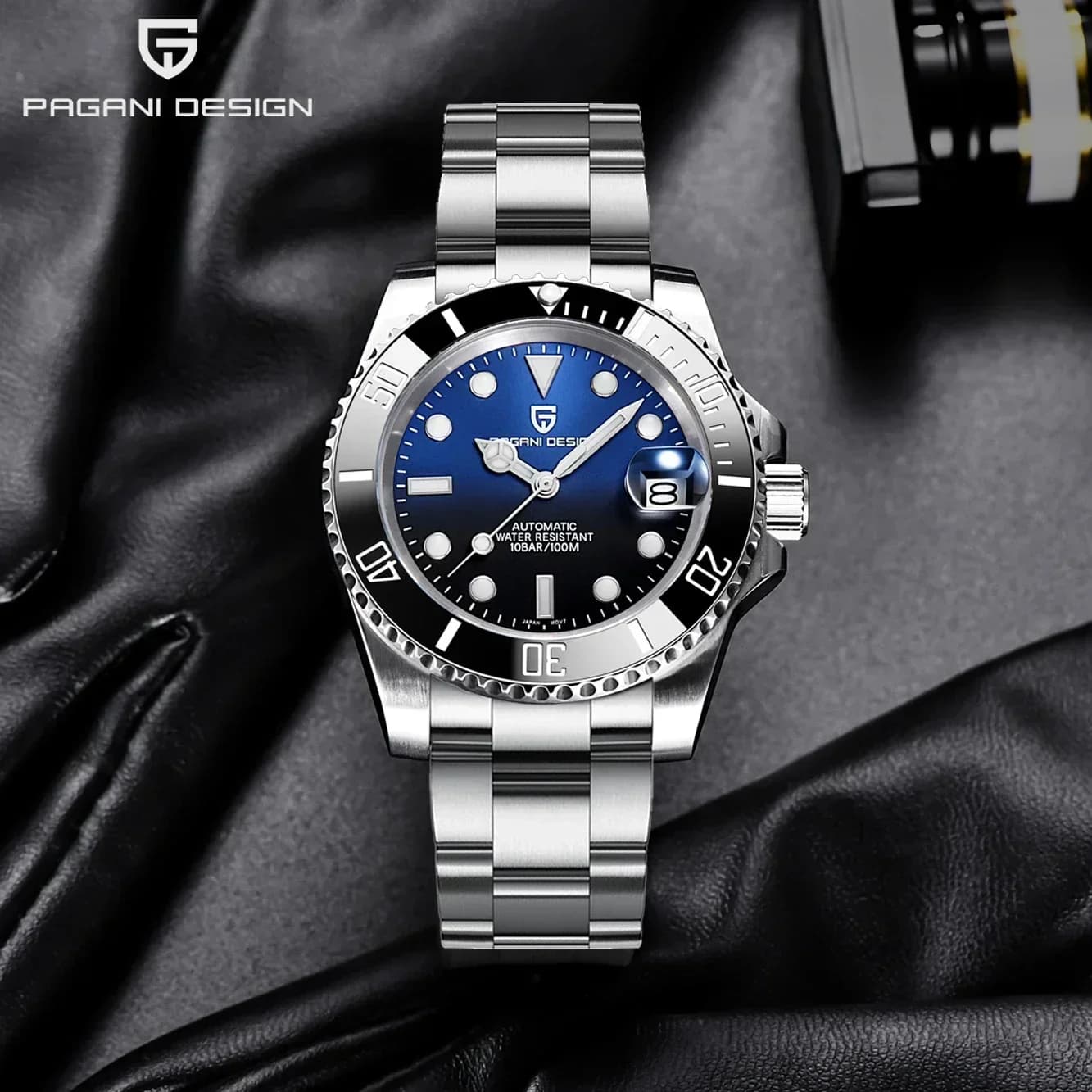 PAGANI DESIGN 2026 New Luxury Sapphire Automatic Mechanical Wrist Watch Men Stainless Waterproof Luminous Calendar Sports Watch