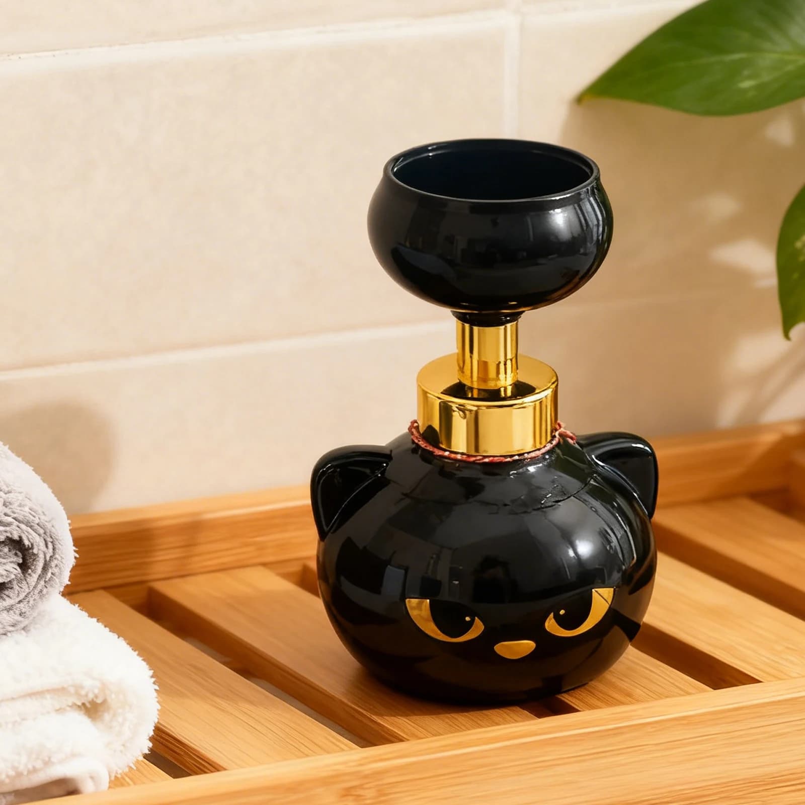 Dispenser di Lozione a Forma di Zampa di Gatto, Ricaricabile, Bottiglia per Disinfettante Mani, Crea Bolle a Forma di Zampa per Bagno, Cucina, Ufficio