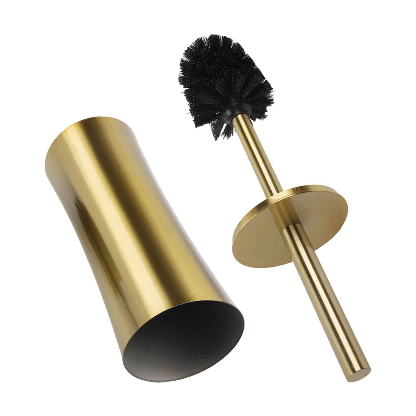 Strumento per il bagno moderno Scopino per WC dorato Strumento per la pulizia della casa 37,5 * 10 cm Soluzione efficiente per la pulizia dei WC in acciaio inossidabile