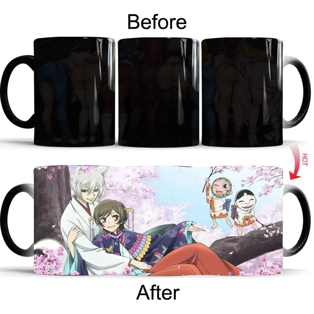 Kamisama Love Color Changing Mug Anime Discoloration Cup Kamisama Kiss Ceramic Coffee Cups Heat Sensitive Milk Tea Mugs Novelty