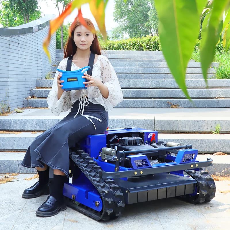 Customized long distance remote control Lawn Mower for highway interchange green belt slope weed cleaning no road closure wide