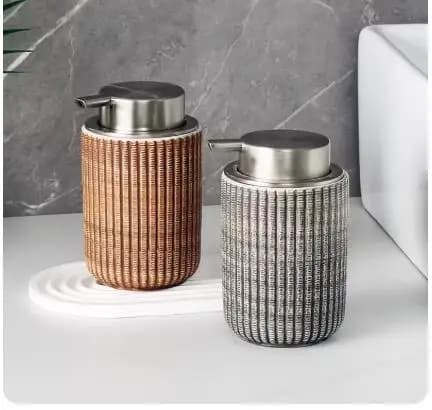 Dispenser di Sapone in Ceramica Creativo a Forma di Bottiglia con Bolle, Bottiglia per Lozione, Bottiglia per Lavaggio Mani, Bottiglie per Shampoo, Accessori per il Bagno