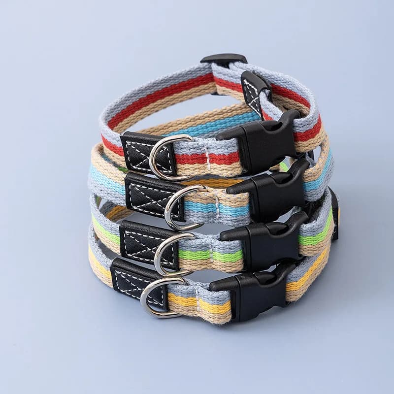 Collare per animali domestici, Collare per collo per cani, Fettuccia in tela ispessita, Fibbia regolabile, Cammina per cani, Copri collo per cani da addestramento, Blocco colore