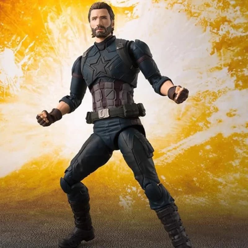 In Stock Shf Avengers 3 Infinity War Captain America Articulated Action Figure Collectible Pvc Model Desktop Display Decoration
