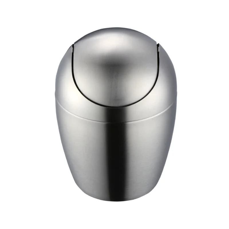 Mini pattumiera in acciaio inossidabile 304 coperchio oscillante ovale bidone dei rifiuti da tavolo piccolo contenitore della spazzatura colorato per tavolo da bagno da ufficio