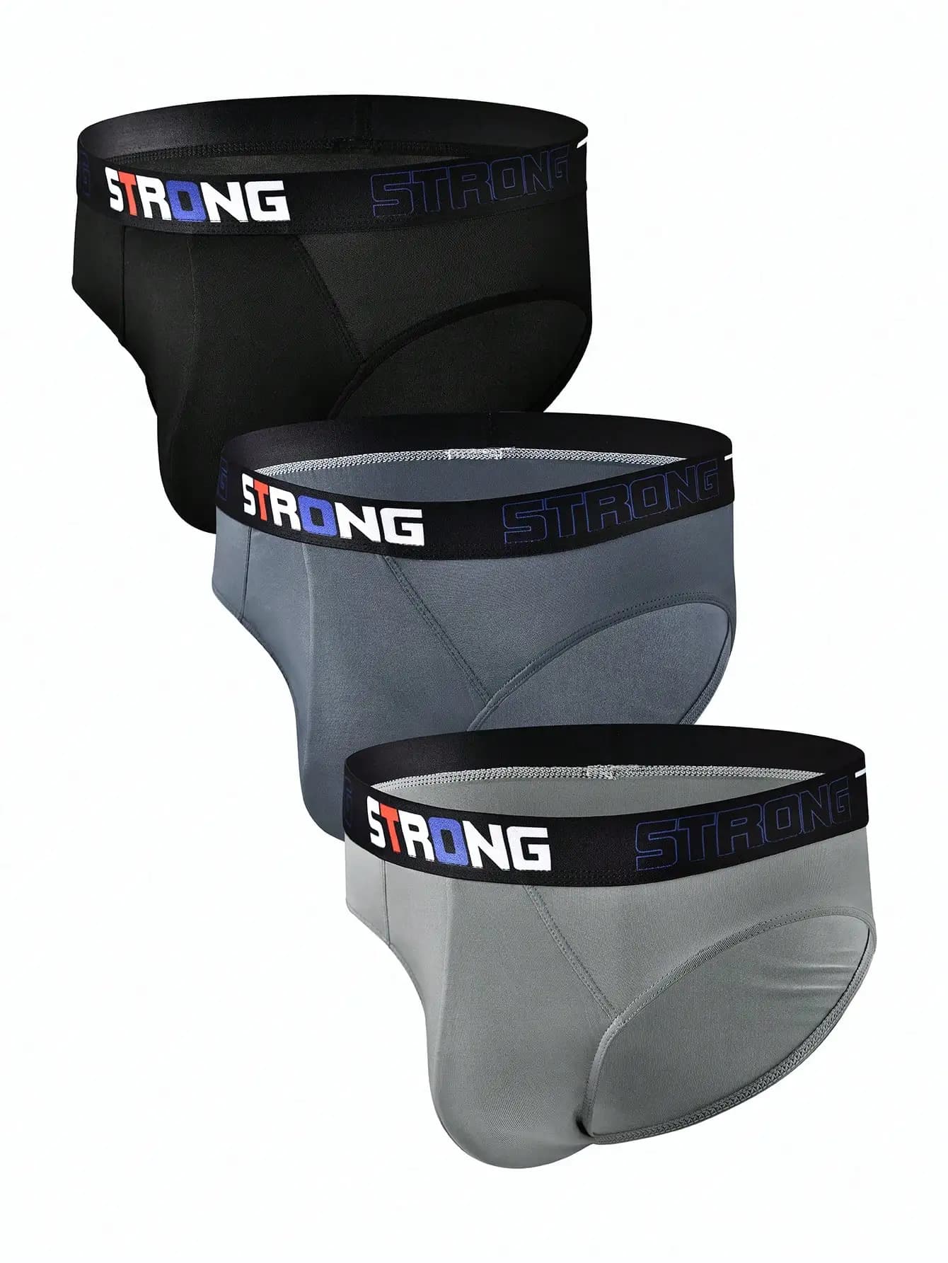 3 pezzi di slip da uomo a triangolo, intimo casual per tutte le stagioni