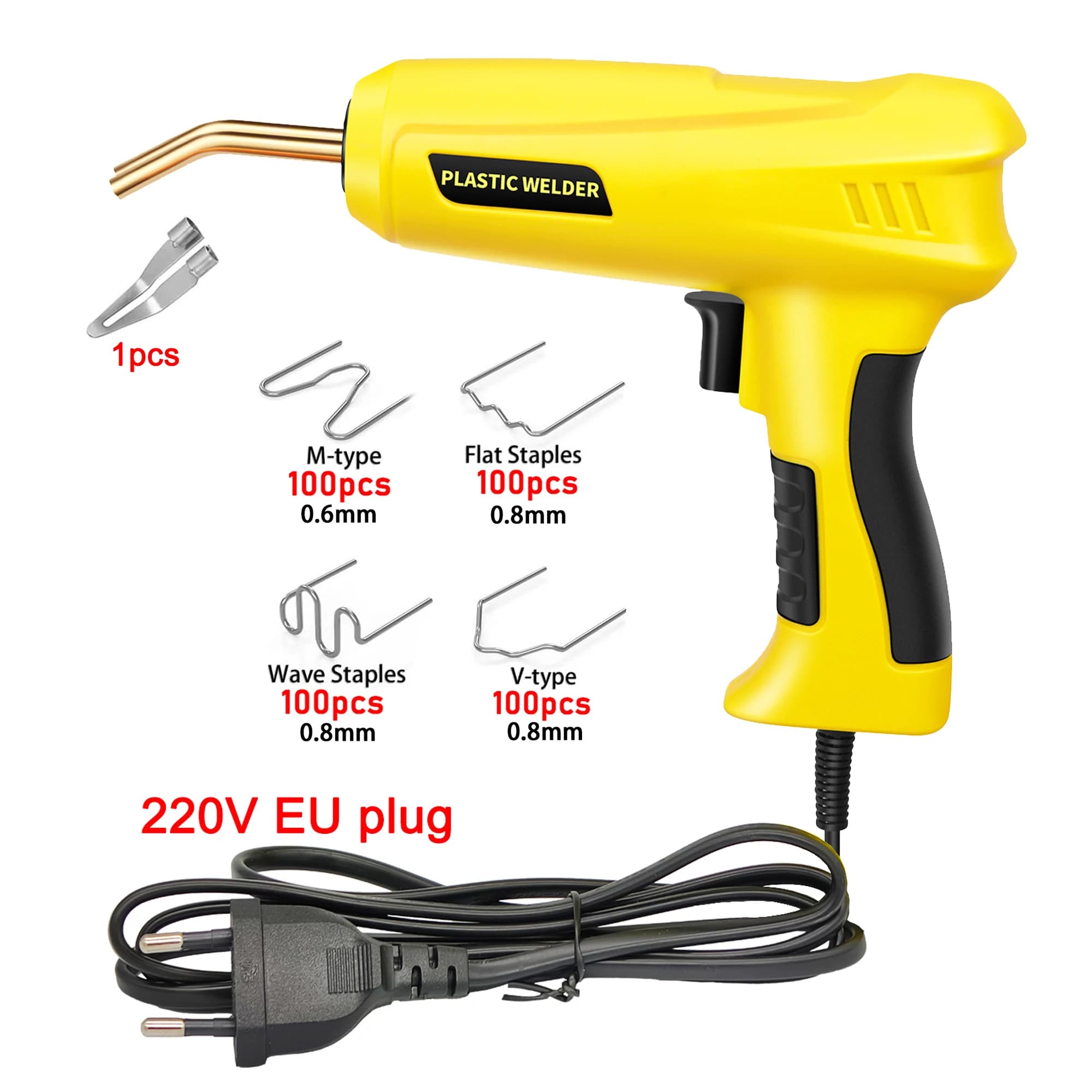 Plastic Welding Kit 200W Plastic Welder Gun Hot Staples Professional Hot Staple Welding Gun for Repair