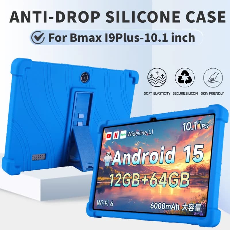 Per BMAX Kids Tablet I9 Plus Custodia protettiva da 10.1 pollici Custodia protettiva antiurto regolabile con supporto Android 15