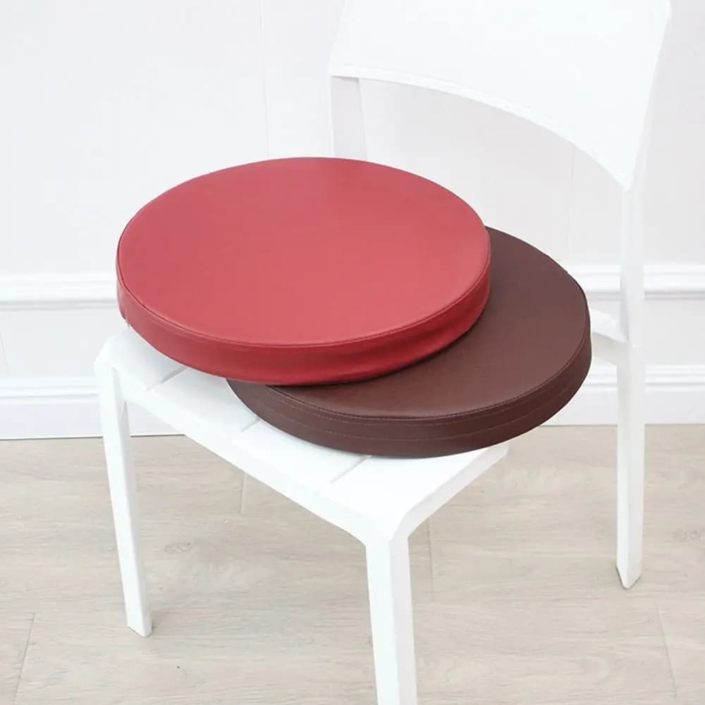 Simple Japanese Style Leather Round Cushion Thicken Soft Upholstered Cushion Meditation Washable Window Pillow Balcony