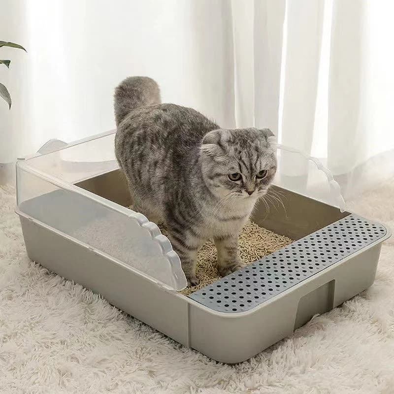 Toilette per gatti Semi-chiusa grande, lettiera per gatti, Anti-sabbia, di piccole dimensioni, grande, piena, forniture