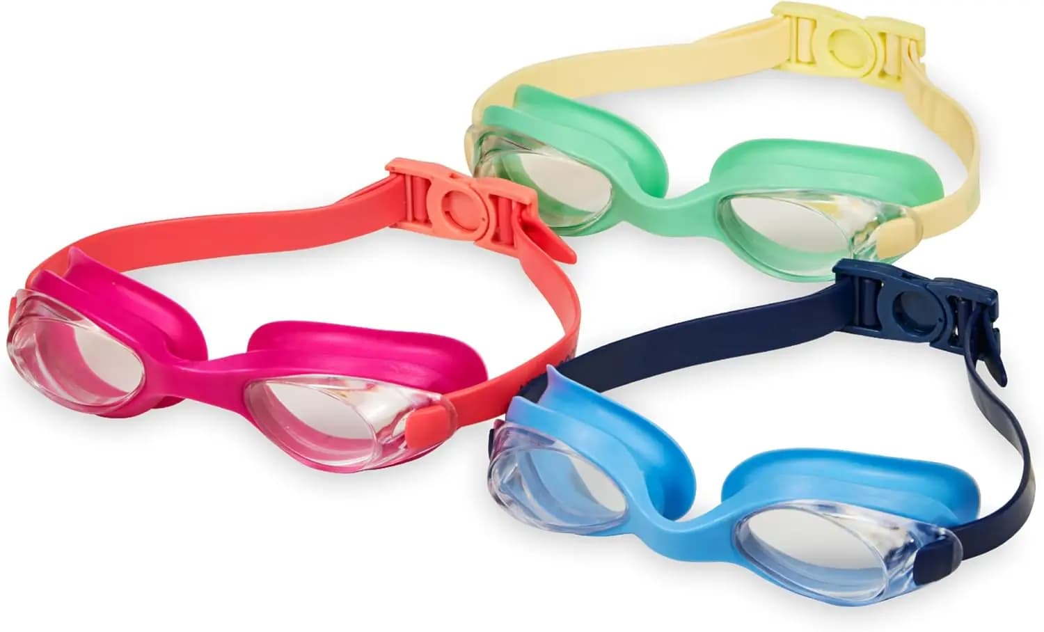 Occhialini da Nuoto Antiappannamento UV, Comfort Regolabile per Piscina, Confezione da 3 o 5