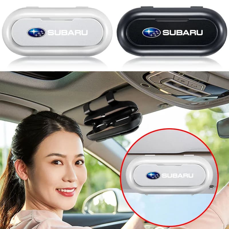 1Pcs Car Sun Visor Glasses Storage Box Holder Organizer Styling for Subaru WRX Legacy Impreza Levorg Forester Outback Crosstrek