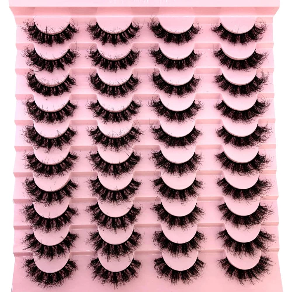 New 20 pairs of fake lashes thick natural makeup along mink eyelashes 6d extension mink eyelashes for beauty