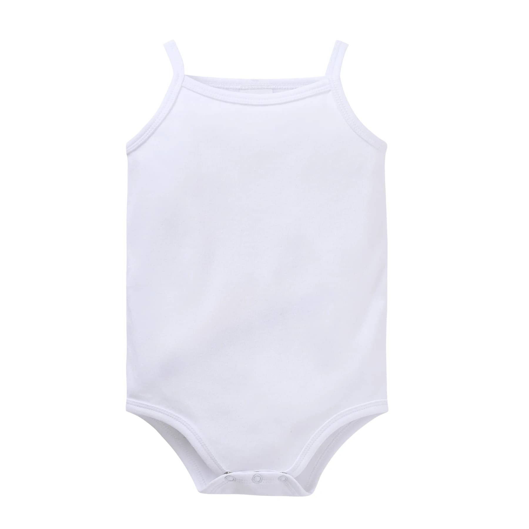 Kavkas 1 pz 2 pezzi 3 pezzi unisex vestiti per bambini gilet a tracolla design 100% cotone tinta unita bianco 0-24 mesi abbigliamento
